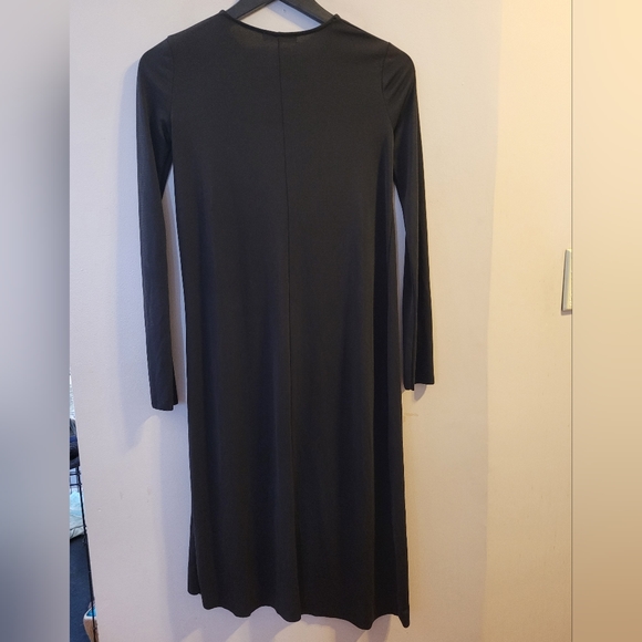 🖤 Zara Black Long Sleeved Dress Self Tie Assymetrical Hem LBD Ladies Small - Picture 7 of 7